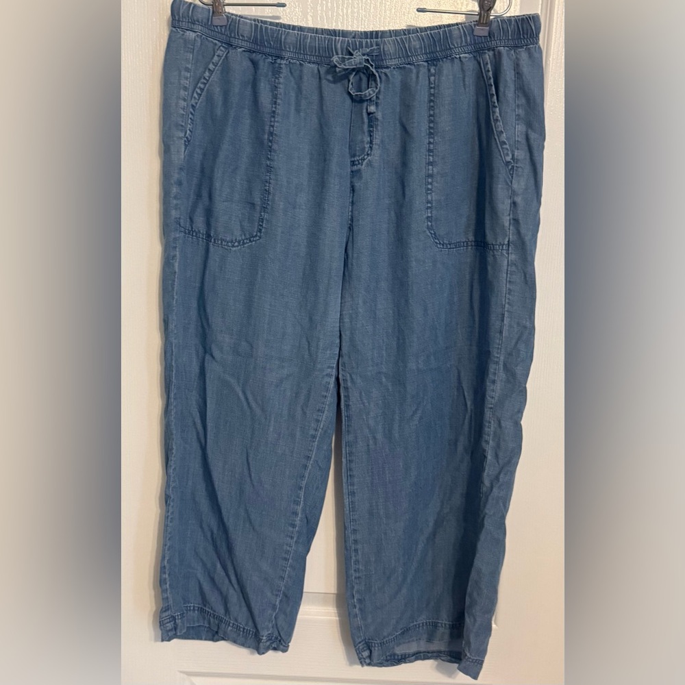 Splendid Blue Denim Pull On Fabric Pants XXL